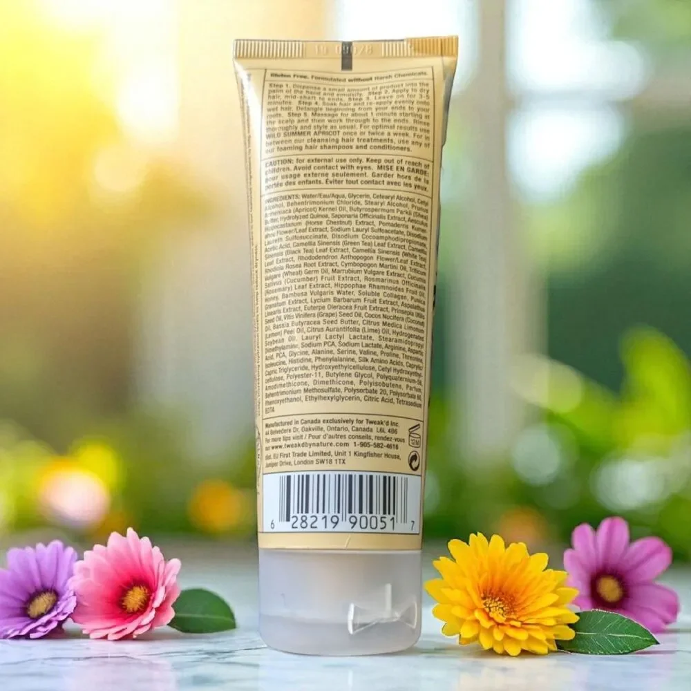 Tweak'd By Nature Wild Summer Apricot Cleansing Hair Treatment 3oz. QVC New